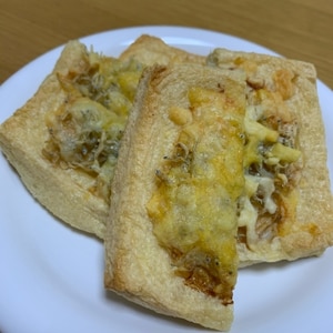 油揚げのじゃこチーズ焼き